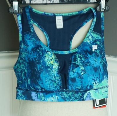 New Fila Sport Multicolor Sports Bra Size S 32C 34A 34B NWT MSRP