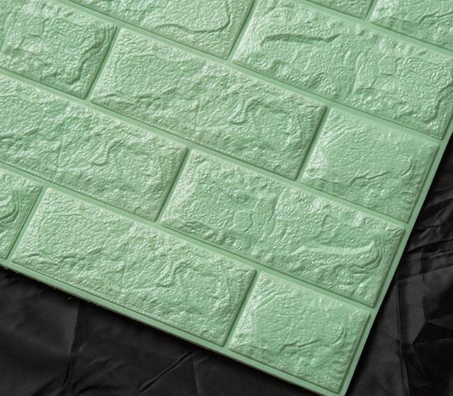 Pannello Spugna 3d Mattoni Turchese Adesivo Pareti Sfondo Casa Muri 30x60cm dfh