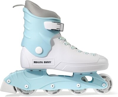 Inline Skates, Rolling Bunny Women Light Blue Indoor/Outdoor Size WOMEN 8.5