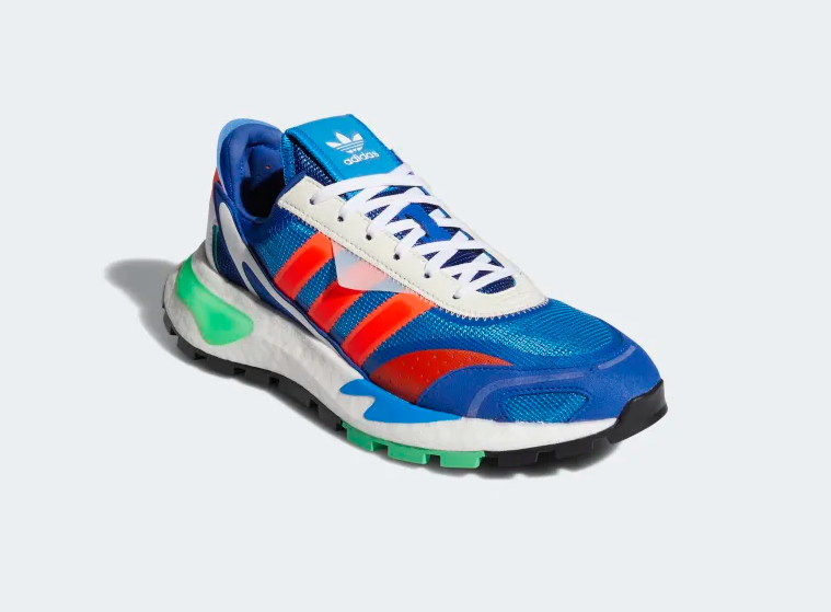 ひいろ Adidas Size #8 Men's RETROPY P9 Bright Blue/Orange Multi