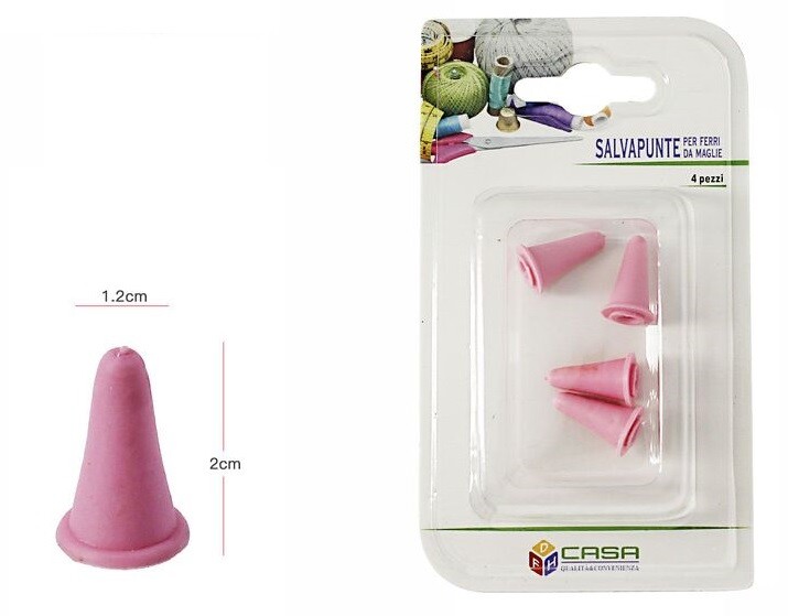 Set 4 Pezzi Coni Salvapunte Ferri Da Maglia Cucito Cucire Sarto Sartoria dfh