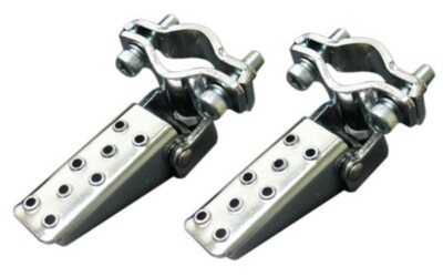 Bicycle Steel Foldable Folding Fork Foot Step Peg BMX Chrome MTB Bike