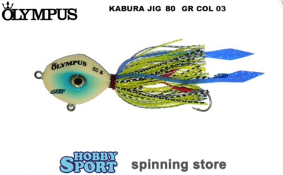 KABURA JIG  SUTO  OLYMPUS GR 80 COLORE 3 GLOW PESCA MARE BARCA PAGELLO CERNIA