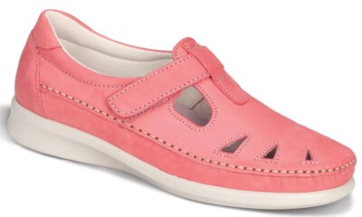 SAS Roamer Coral Pink Women's  Leather  Comfort Walking Loafers  9.5 N