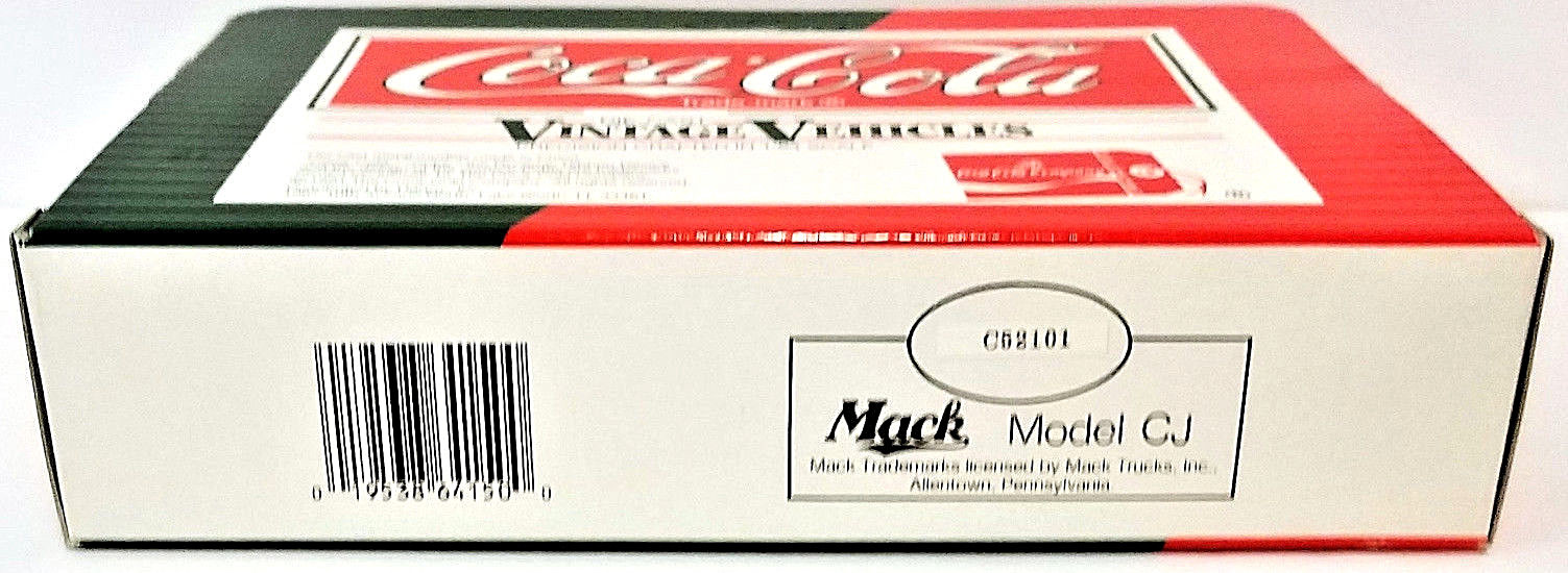 Coca-Cola Die-Cast Vintage Vehicles Mack Semi Tractor Trailer 1991 Scale 1:64