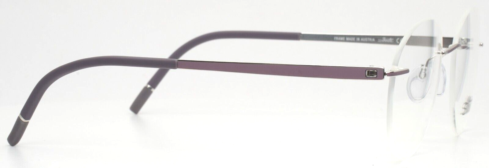 SILHOUETTE 5529 70 4000 Lilac Unisex Round Rimless Eyeglasses 48-17-135 B:42.8