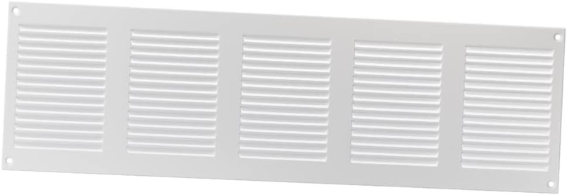 Ventilation Grille White 500 x 150 mm with Insect Protection, Steel Sheet