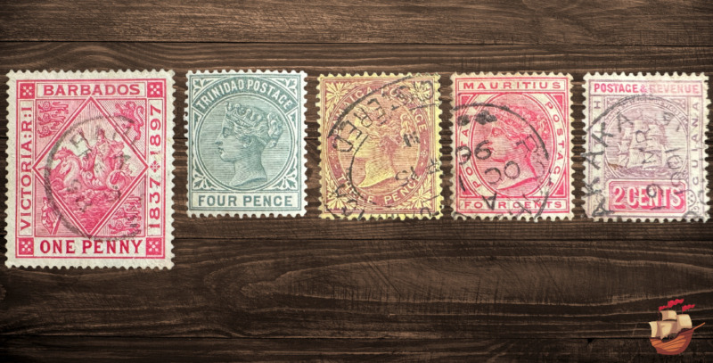 Queen Victoria old stamps (1857-1901) British colonies UK colonies lot 5 #YP163