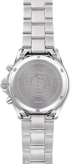 Pre-owned Orient Mako Rn-tx0203s Chronograph Solar Watch Panda Dial White Black Mens Watch