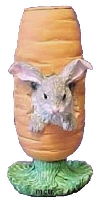 Charming Tails by Dean Griff - Silvestri - BUNNY CARROT CANDLEHOLDER - 89317