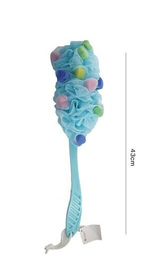 Spugna Con Rete Esfoliante Bagno Doccia Lavare Schiena Manico Scrubber dfh