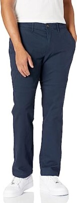 Amazon Essentials Men's Navy Blue Athletic Fit Casual Stretch Chino Pants 36x31