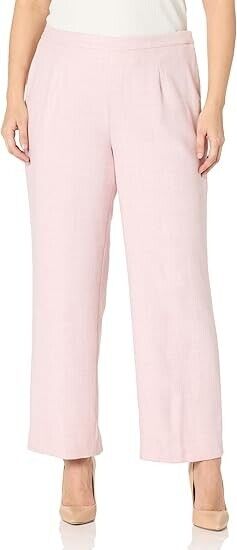 Le Suit Plus Size Herringbone Pants Women's 16 Light Blossom Multi Long Sleeve - Picture 1 of 15