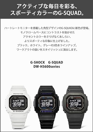 Pre-owned Casio G-shock Dw-h5600-1a2jr G-squad 44.5mm Bluetooth Gps Solar Digital Watch