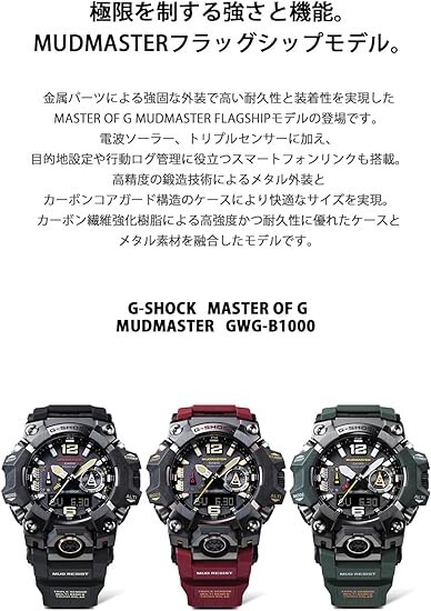 Pre-owned Casio G-shock Gwg-b1000-1a4jf Mudmaster Black Dial Men's Analog & Digital Watch