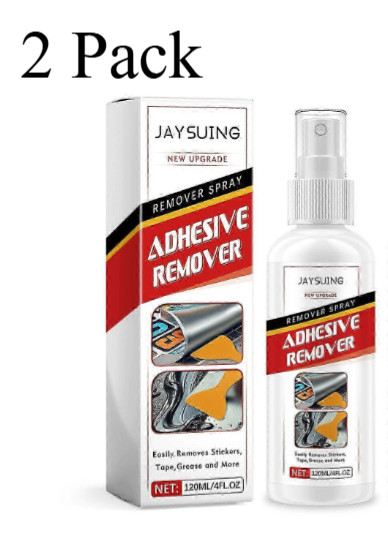 2 pack x Jaysuing Fast Acting Glass & Car Sticker Remover Easy Spray - 120ml