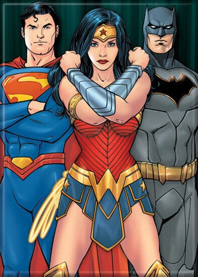 DC Comics Superman Wonder Woman Batman Comic Art Refrigerator Magnet NEW UNUSED