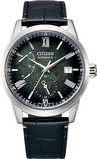 Pre-owned Citizen Nb3020-16w Collection Mechanical Automatic Green Special Dial Men Watch