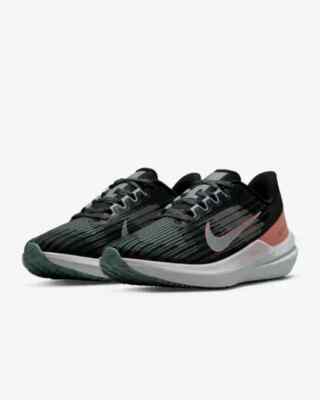 Nike Air Winflo 9 Women's Road Running Shoes Black/Lt Madder Root DD8686-004 NEW