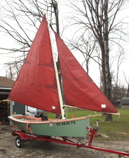 Hand crafted sailboat 13 foot skiff