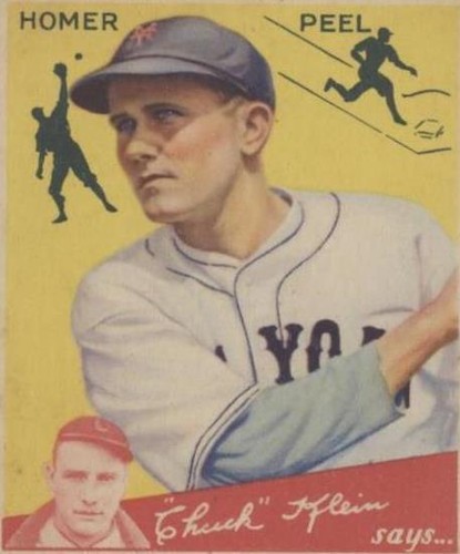 1934 Goudey Big League Chewing Gum - Homer Peel #88