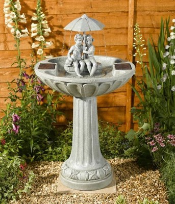 Smart Solar Ornamental Umbrella Fountain Water Feature ...