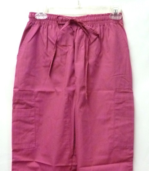 Premier Fushia Elastic Drawstring Uniform Small Scrub Bottoms Pants 115 New