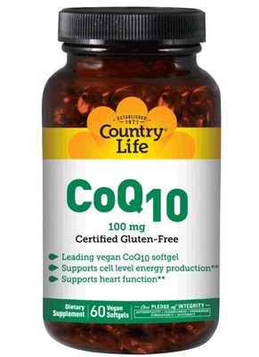 Country Life CoQ10 100 мг 60 растительных капсул