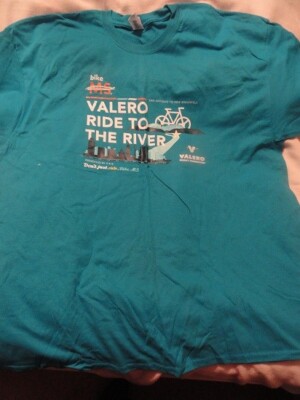 T Shirt MS Multiple Sclerosis MS Valero Ride to the River Bike 2016 Adult 2XL