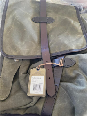 Filson Tin Cloth Backpack Otter Green Canvas and Leather eBay