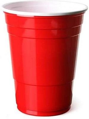 Trinkbecher Rot amerikanische Beer Pong Partybecher Plastikbecher Rot 455ml