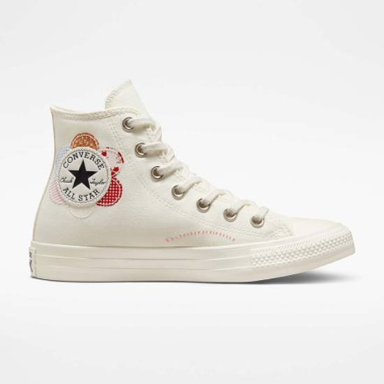 

Converse Chuck Taylor All Star HI Crafted Patchwork Shoes Egret - A05195C, Converse Chuck Taylor All Star Hi