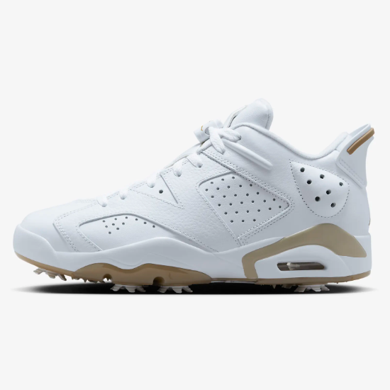 

Кроссовки для гольфа Nike Air Jordan 6 Retro G «Белый/Хаки» (DV1376-100) Expeditedship, Белый, Nike Air Jordan 6