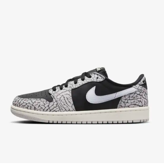 Женские кроссовки Nike Air Jordan 1 Low SE Black Cement (CZ0775-001)