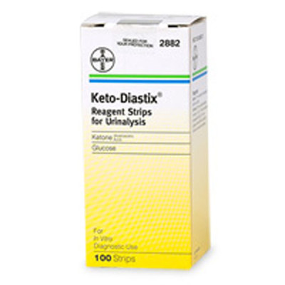 Keto-Diastix Reagent Strips For Urinalysis ,Glucose, and Ketones 100 Each