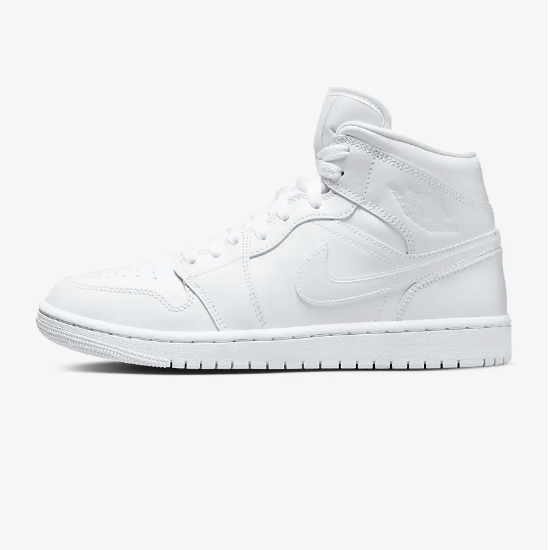 

Женские кроссовки Nike Air Jordan 1 Mid «Triple White» (DV0991-111) Expeditedship, Белый, Nike Air Jordan 1