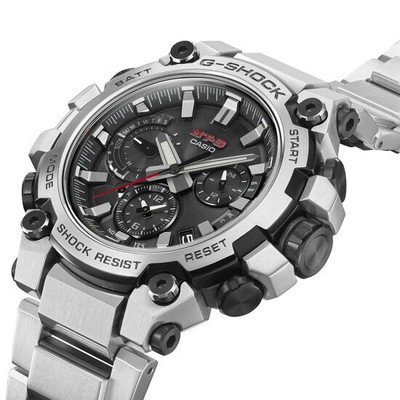 Pre-owned Casio G-shock Mtg-b3000d-1ajf Silver Bluetooth Solar Men's Watch With Box