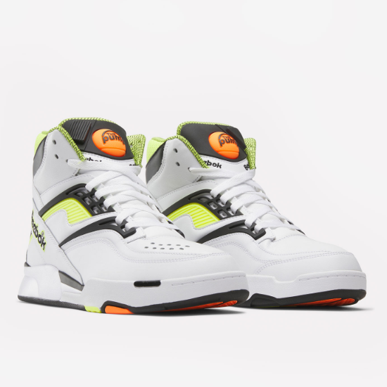 Pre-owned Reebok Pump Tz Basketball Shoes 'white/volt'- Ie1872 Expeditedship