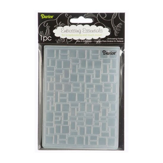 Darice Embossing-Prägeschablone brick wall pattern 10,8x14,6cm