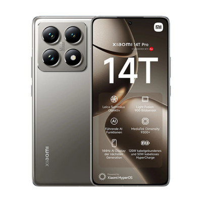 Xiaomi 14T PRO 5G 512GB 12GB RAM Dual Sim Grey Garanzia Global Europa