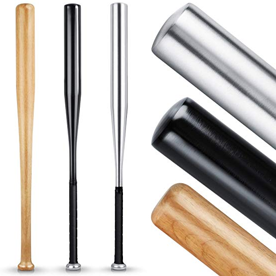BearCraft Baseballschläger Holz/Aluminium 79cm in Holz oder Aluminium