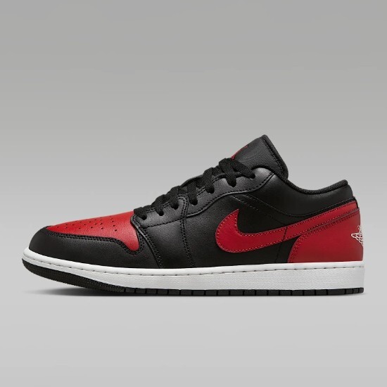 Nike Air Jordan 1 Low Black/Varsity Red (553558-067) Expeditedship