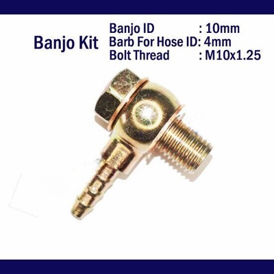 Banjo Bolt Washer Kit Set Hose Barb Fitting Brake Line Fuel Hydraulic Connector