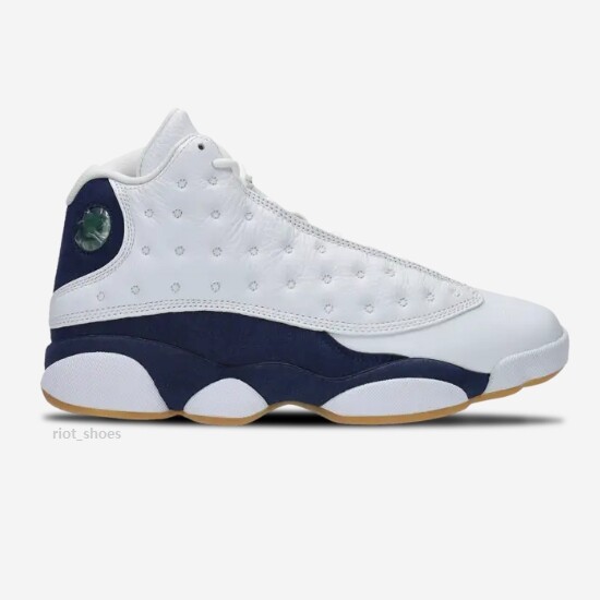シューズ(男性用) Nike Jordan 13Retro Golf White NavyBlue Nike Air Jordan 13 Retro Shoes 'White/Midnight Navy' (414571