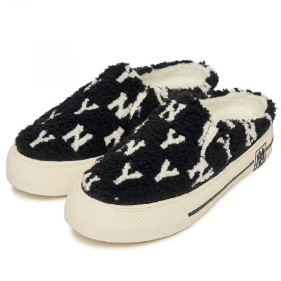 

Флисовые кроссовки без задника с монограммой MLB New York Yankees (3AMUUWS26-50BKS), Черный, MLB Fleece Monogram
