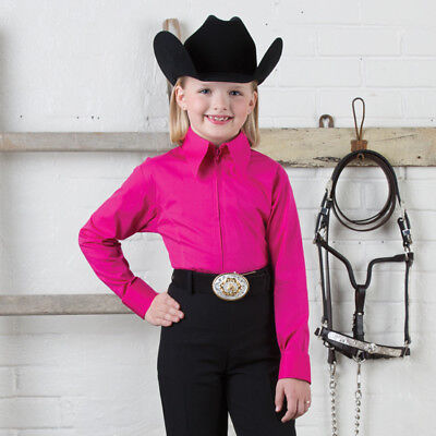 Girls Pink Zip Front Competition Top