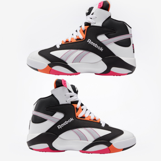 Pre-owned Reebok Shaq Attaq Basketball Shoes 'black/white/orange' - Hr0500 Expeditedship