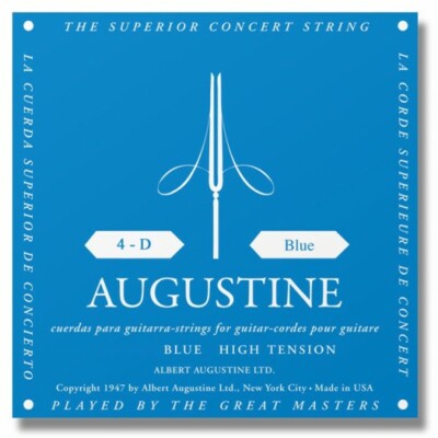 Augustine Blue 4th string (D).0305 Classical Guitar Strings Silver Single String