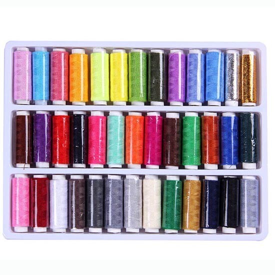39 Pcs 109 Yard Mixed Colors Polyester Spool Sewing Thread for Hand Machine
