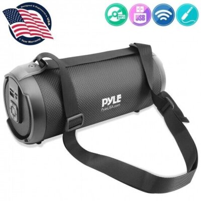 Pyle Wireless & Portable Bluetooth BoomBox Speaker System W/FM Radio PBMSPG2BK
